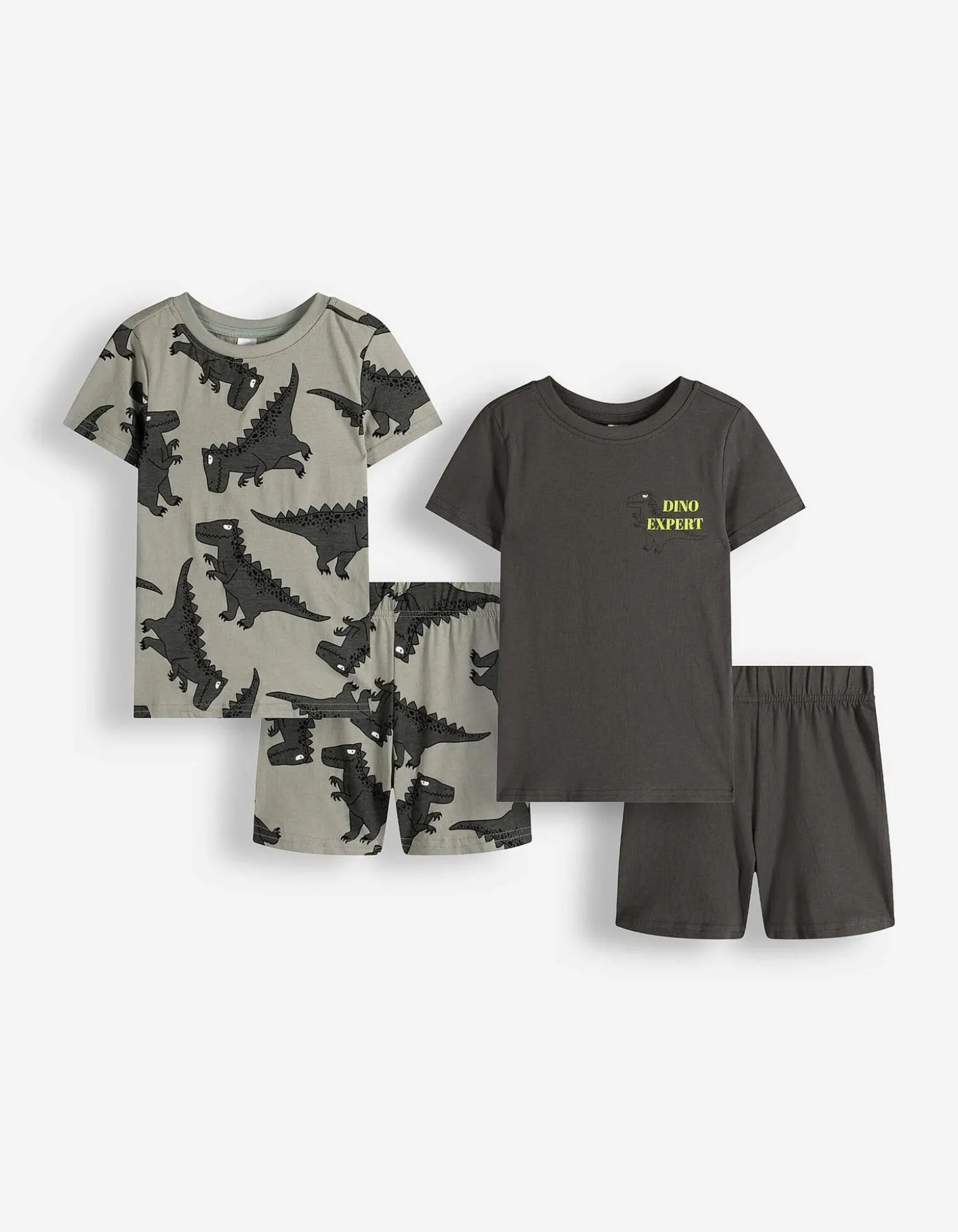 Pyjama Set aus Shirt und Shorts - 2er-Pack - bronzefarben