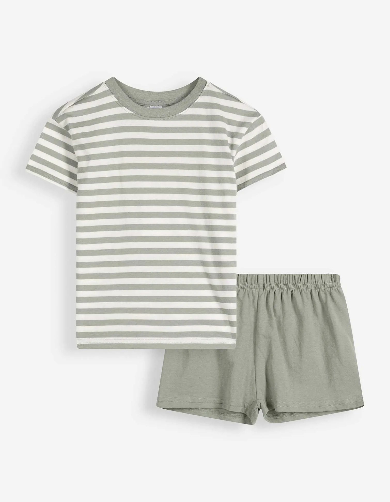 Pyjama Set aus Sweatshirt und Hose - Streifen - weiß