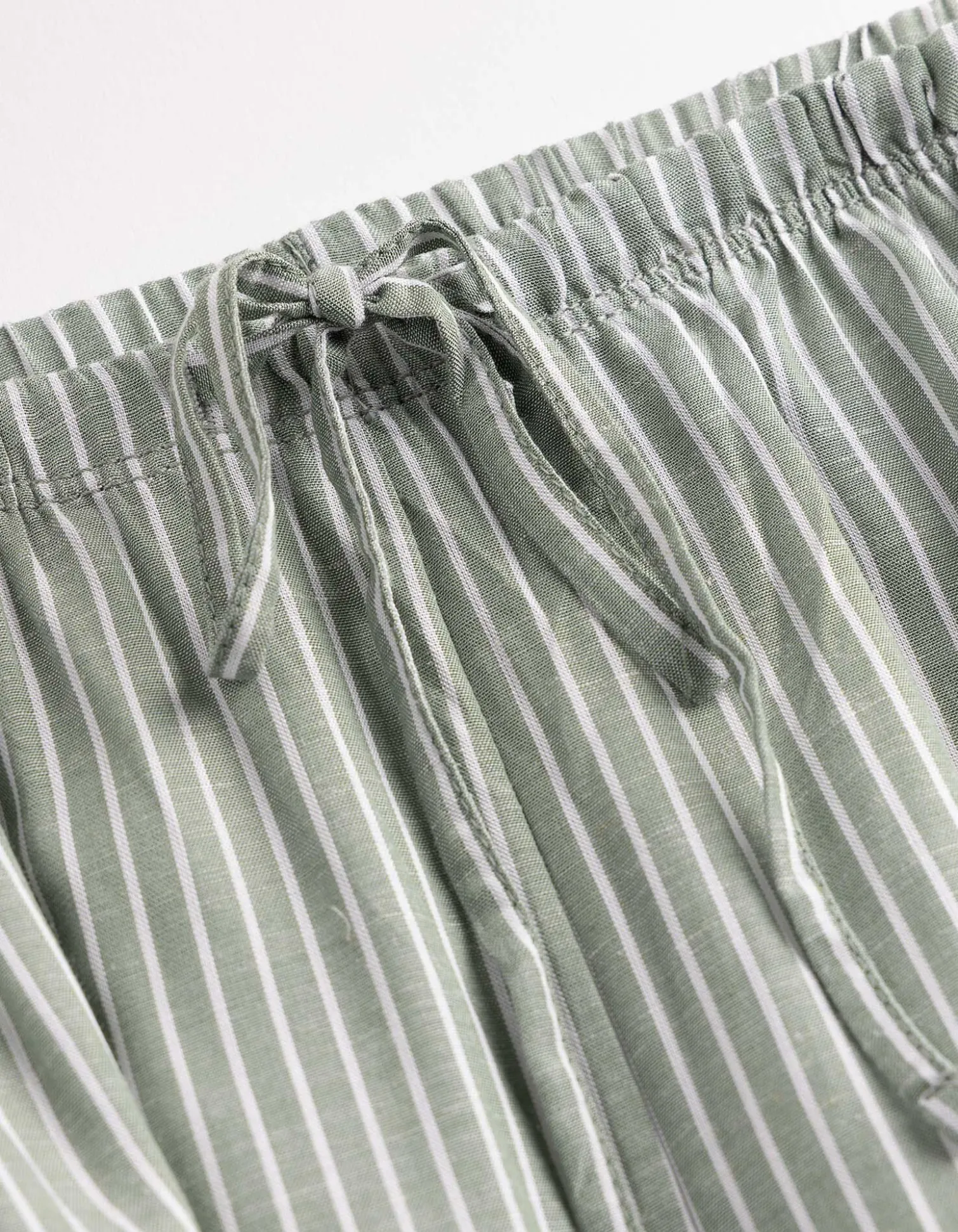 Pyjamahose - Leinen-Mix - dunkelgrün