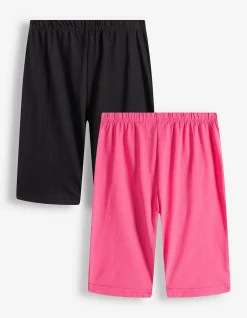 Radlerhose - 2er-Pack - pink