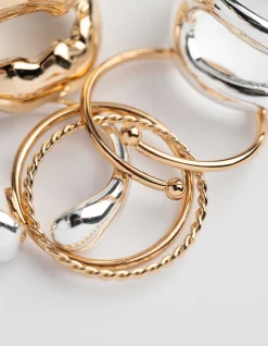 Ring - 6er-Pack - goldfarben