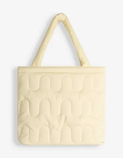 Schultertasche - Wattierung - hellgelb