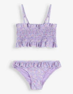 Set aus Bikinitop und Bikinislip - Allover-Print - lila