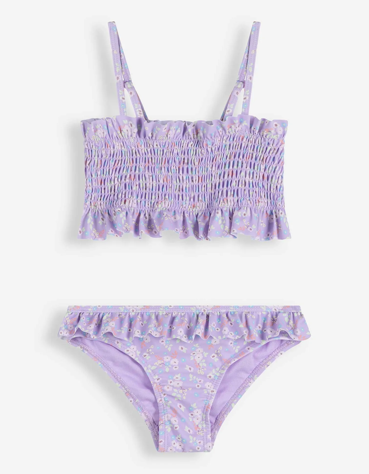 Set aus Bikinitop und Bikinislip - Allover-Print - lila