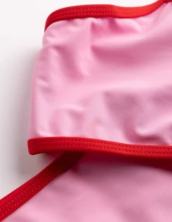 Set aus Bikinitop und Bikinislip - Elastischer Bund - rosa