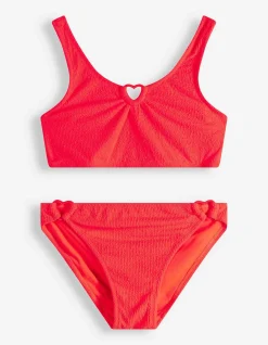 Set aus Bikinitop und Bikinislip - hellrot
