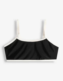 Set aus Bikinitop und Bikinislip - Elastischer Bund - schwarz