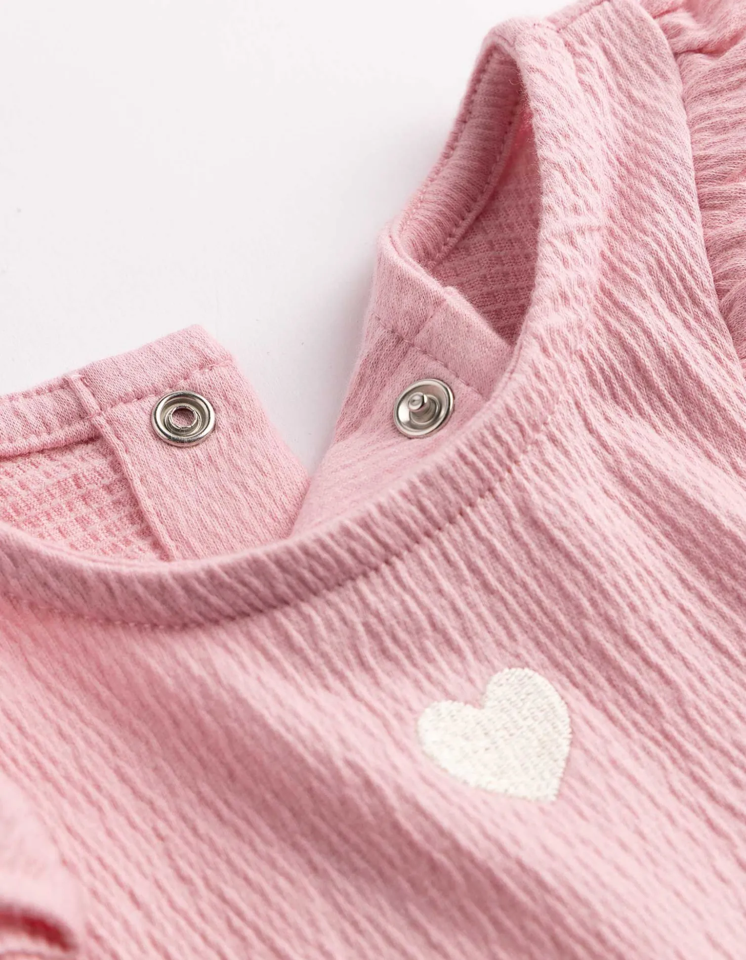 Set aus Body und Hose - Stickereien - rosa