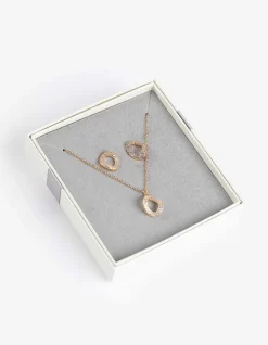 Set aus Kette und Ohrring - goldfarben