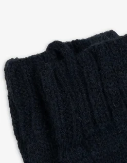 Set aus Mütze und Handschuhe - Fleecefutter - dunkelblau