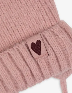 Set aus Mütze und Handschuhe - Fleecefutter - pink