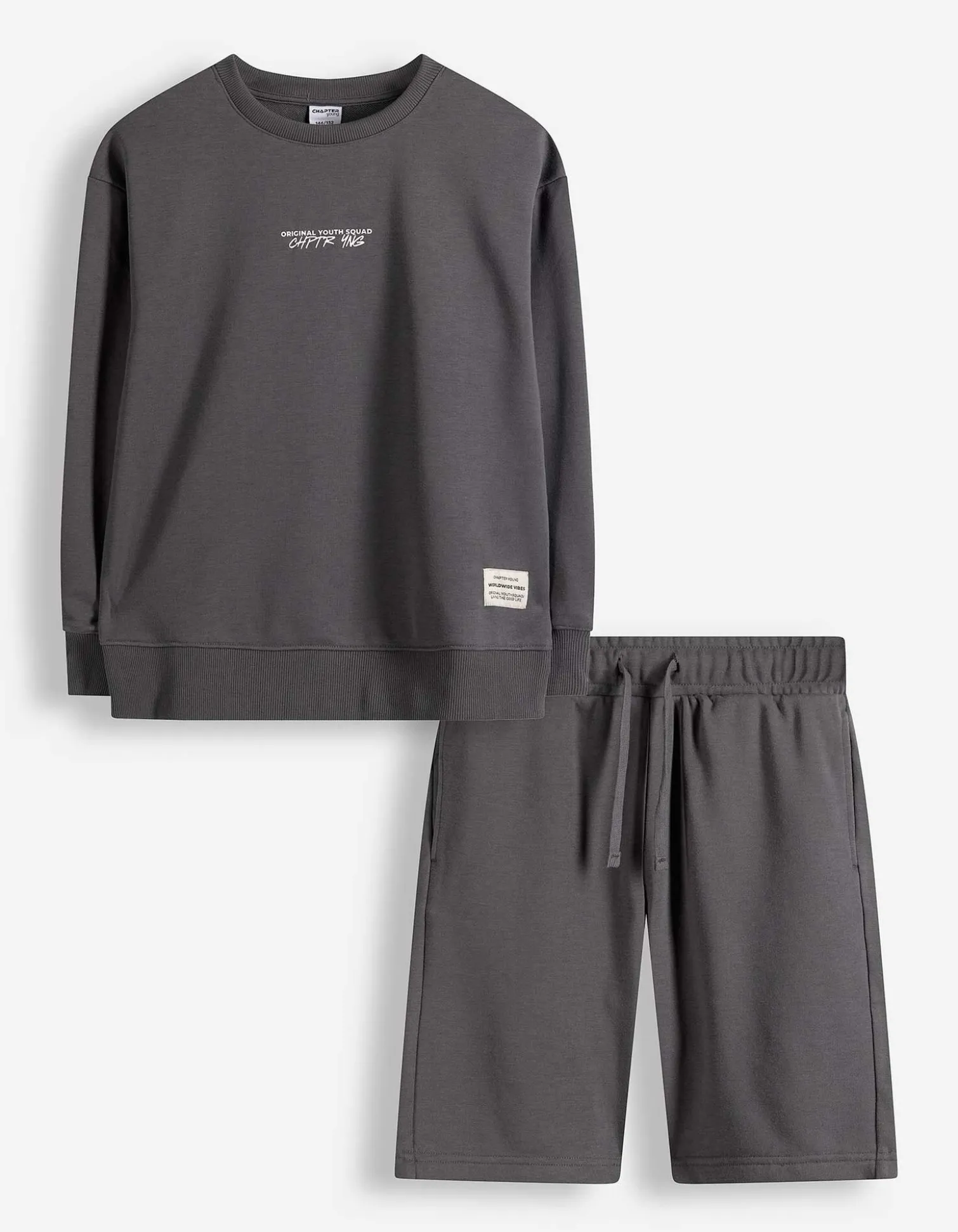 Set aus Sweatshirt und Hose - Sweat - dunkelgrau