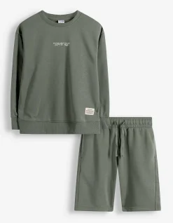 Set aus Sweatshirt und Hose - Sweat - dunkelgrün