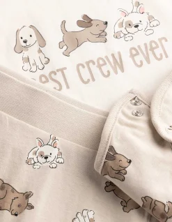 Set aus T-Shirt und Hose - 3er-Pack - Beige