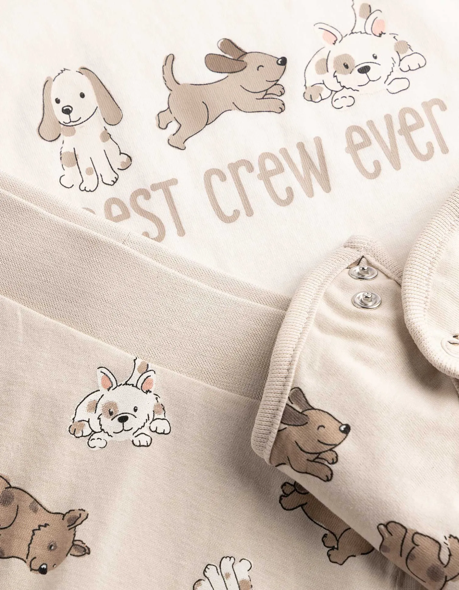 Set aus T-Shirt und Hose - 3er-Pack - Beige