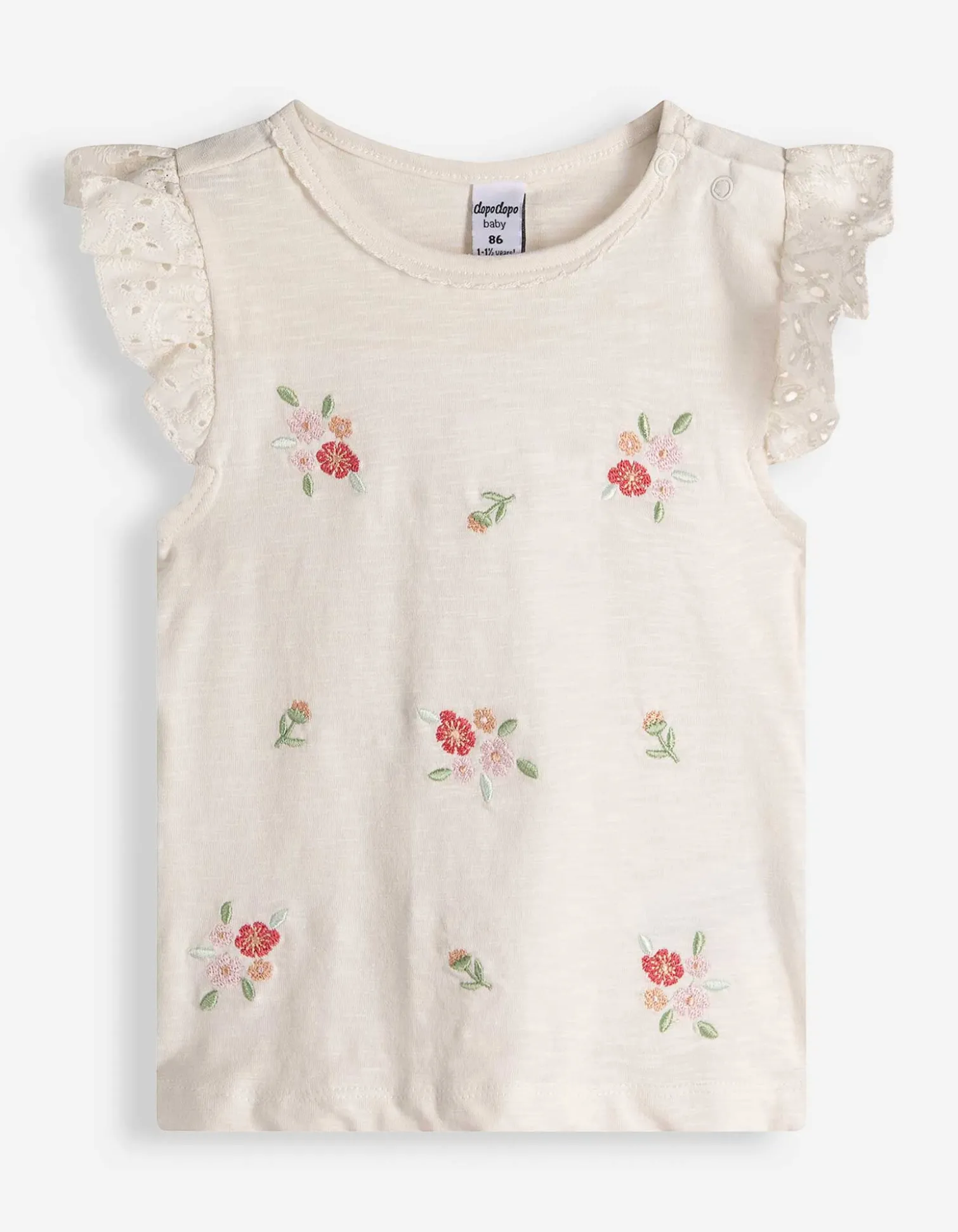 Set aus T-Shirt und Hose - Waffelstruktur - weiß