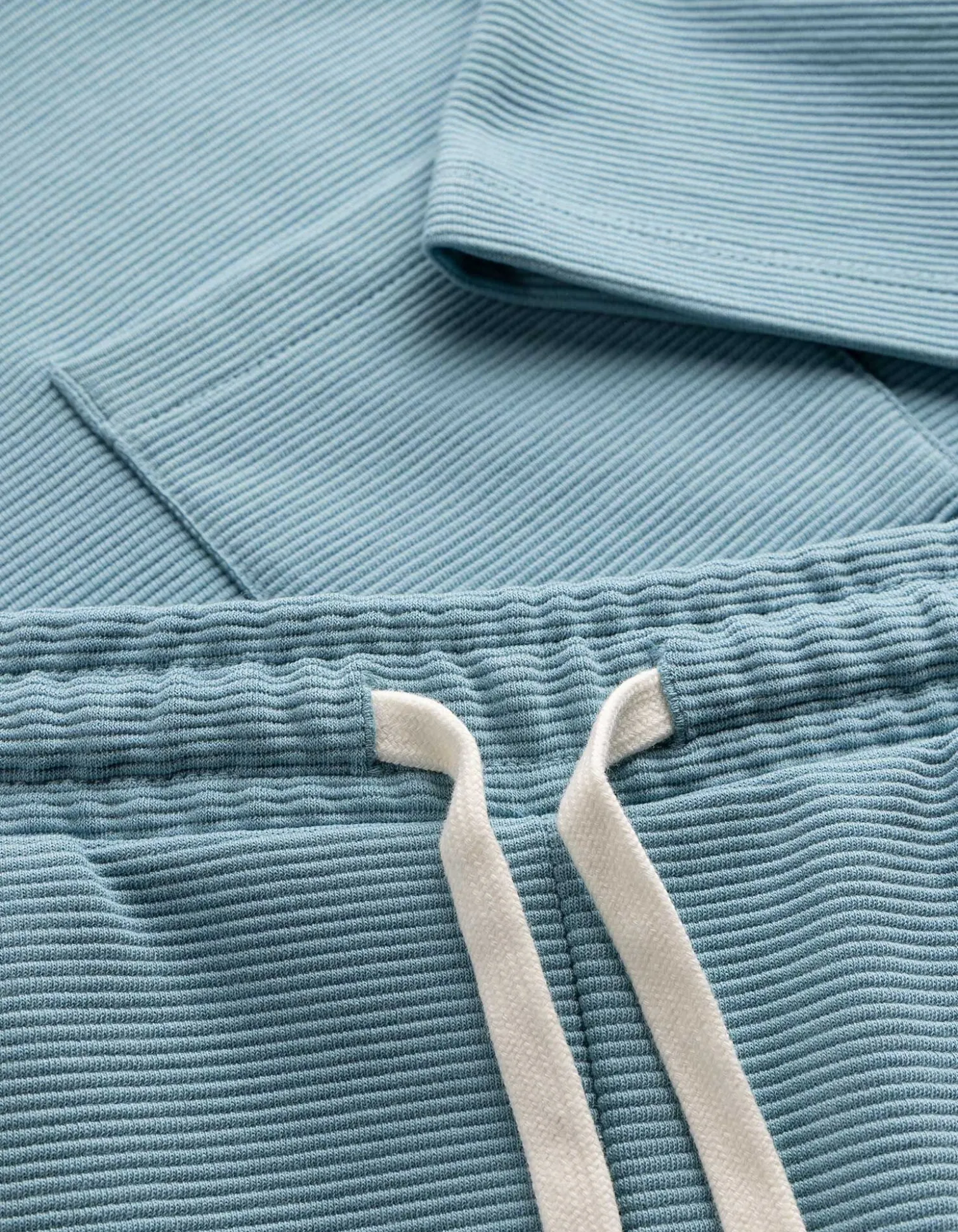 Set aus T-Shirt und Hose - Gerippt - blau