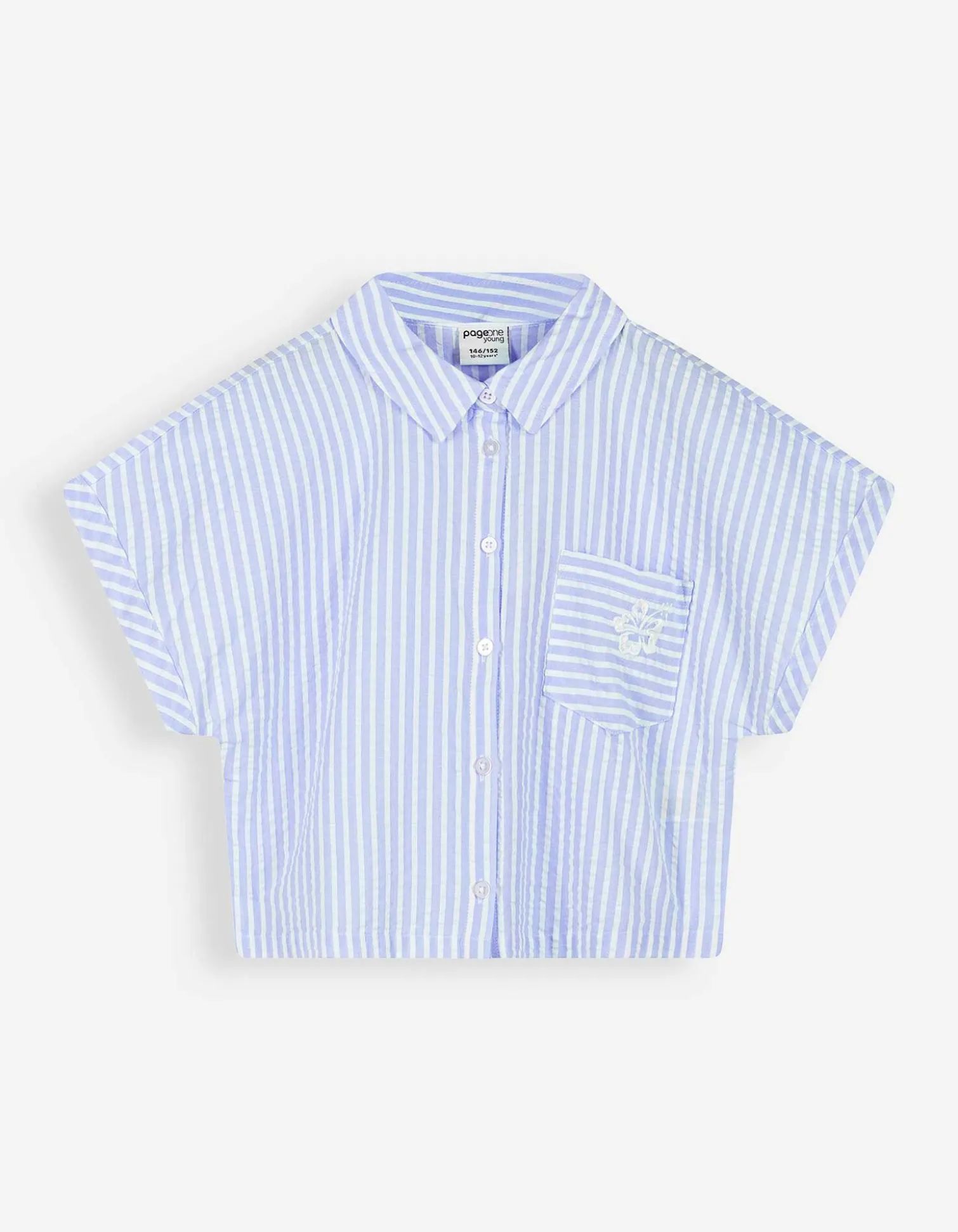 Set aus T-Shirt und Shorts - Stickereien - weiß