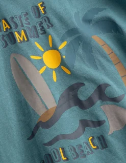 Shirt - Frontprint - blau