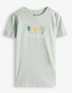 Shirt - Frontprint - hellblau