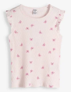 Shirt - Gerippt - rosa