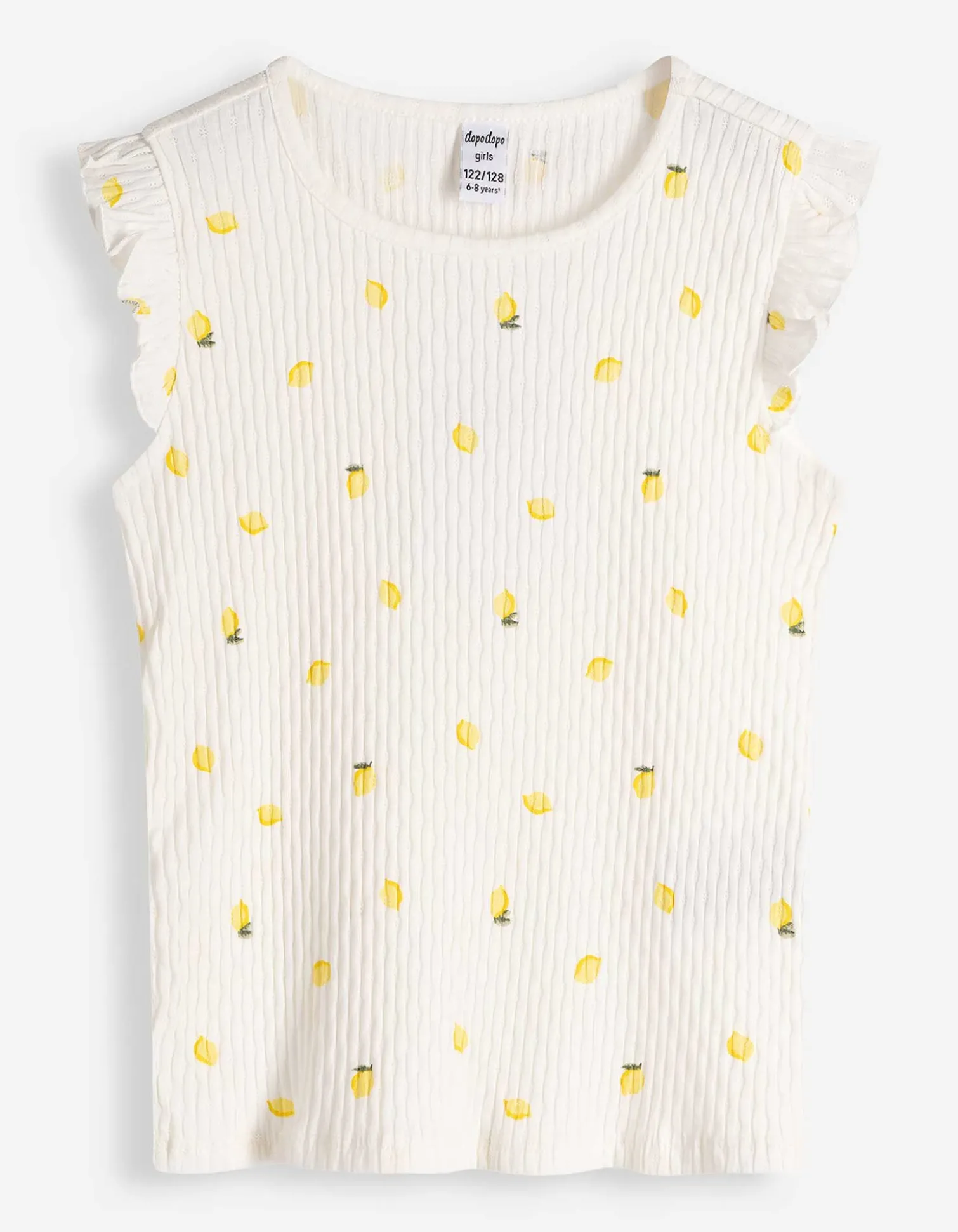 Shirt - Gerippt - weiß