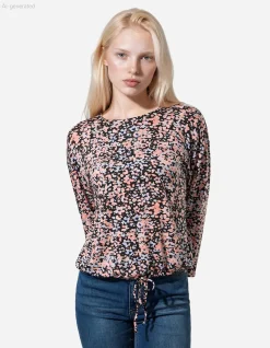 Shirt - Knotendetail - schwarz