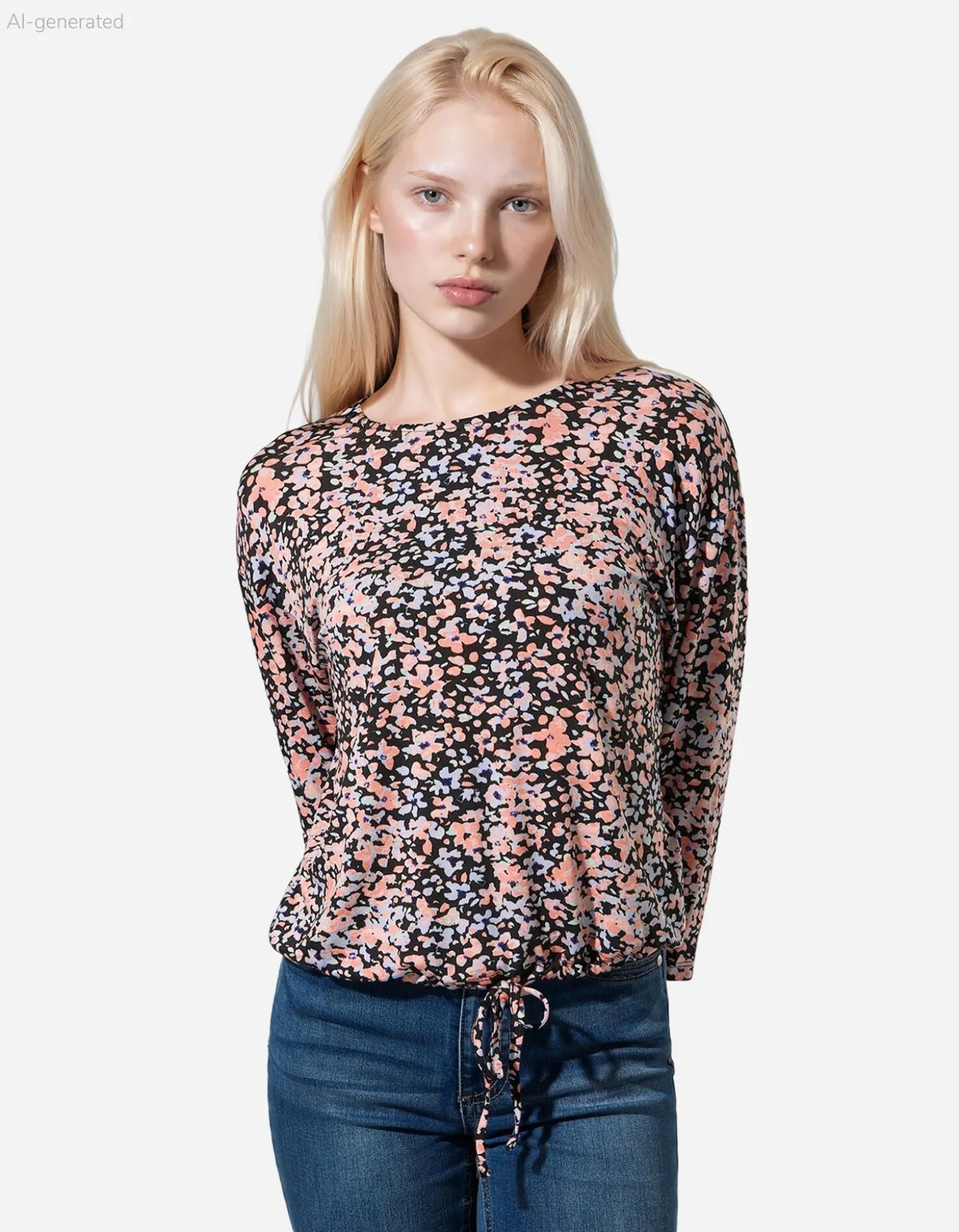 Shirt - Knotendetail - schwarz