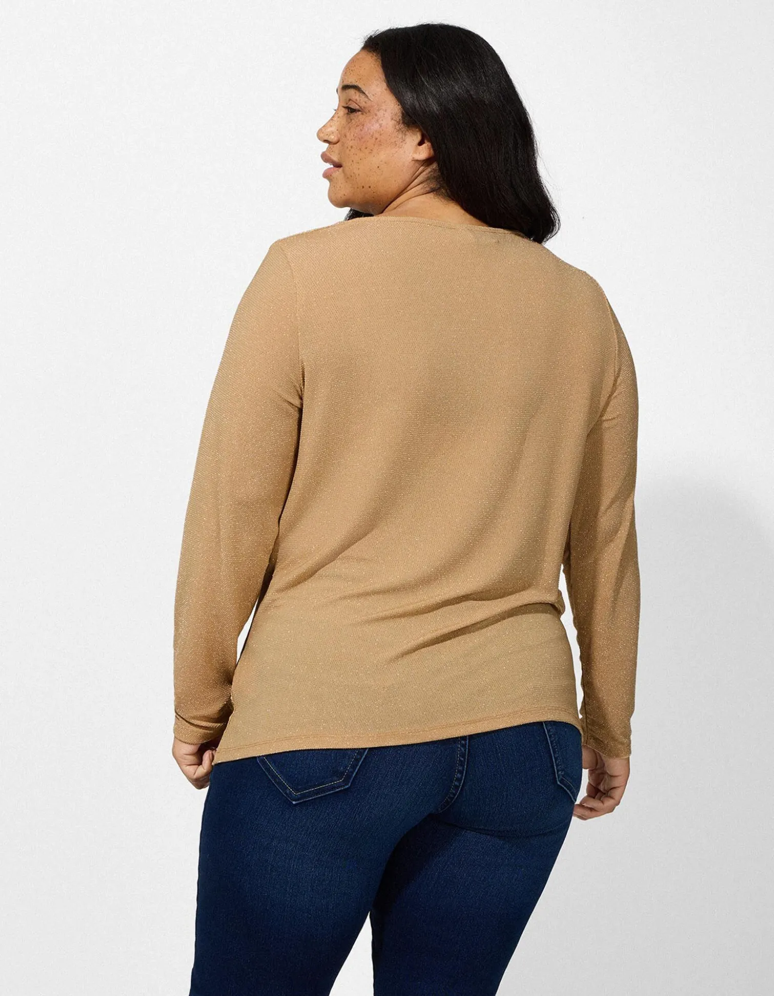 Shirt - Lurex - beige