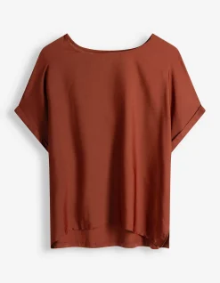 Shirt - Seitenschlitz - dunkelrot