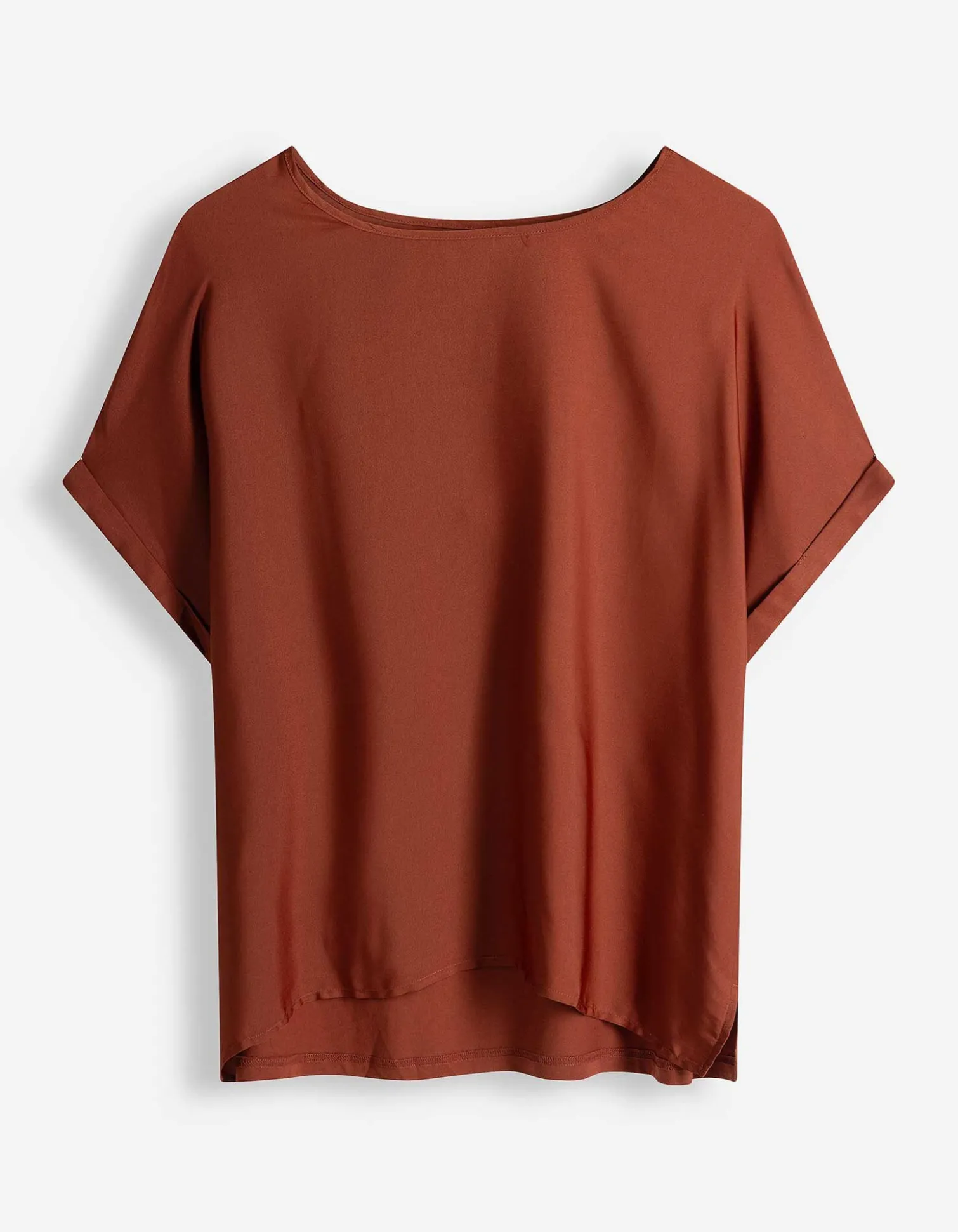 Shirt - Seitenschlitz - dunkelrot