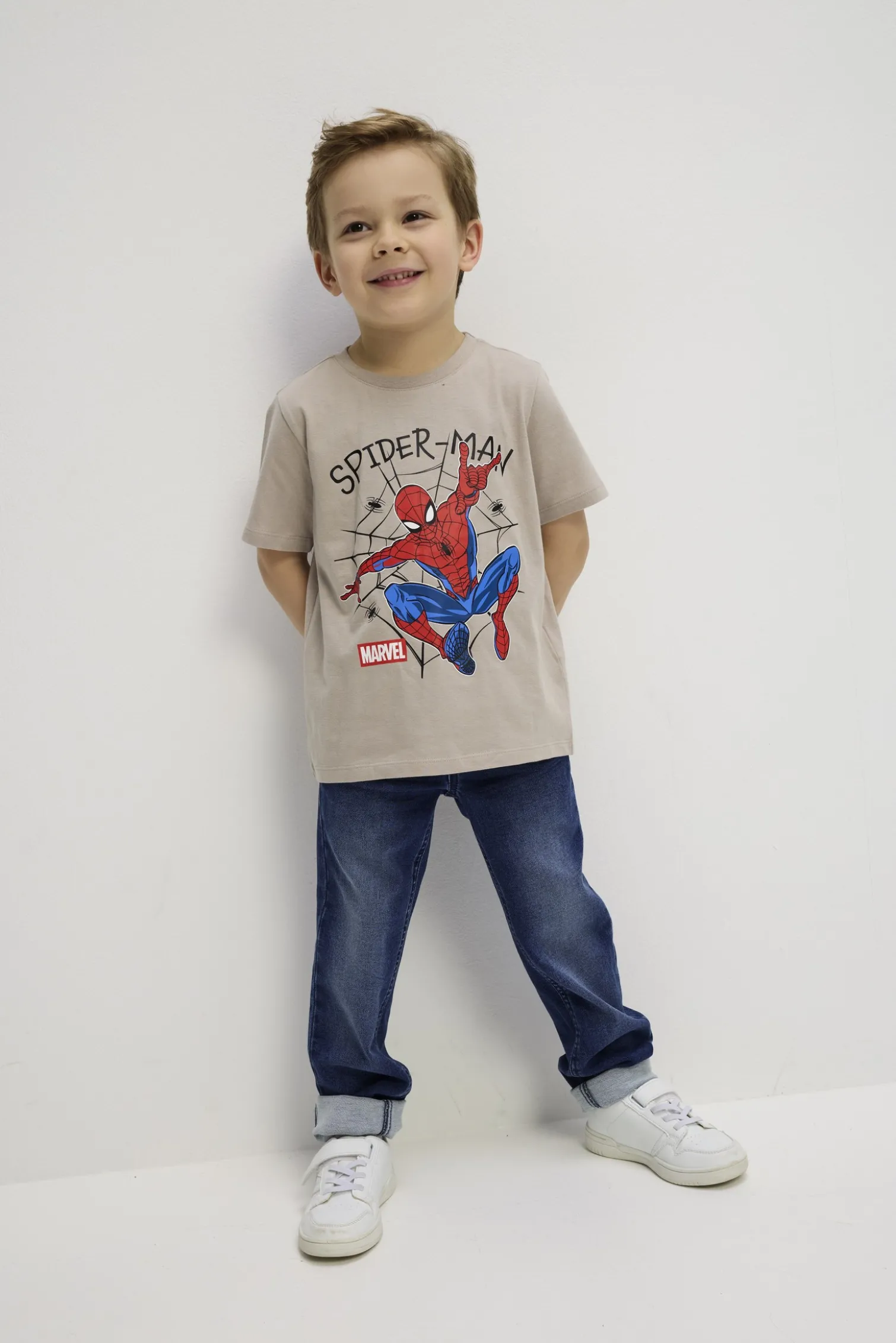 Shirt - Spiderman - beige