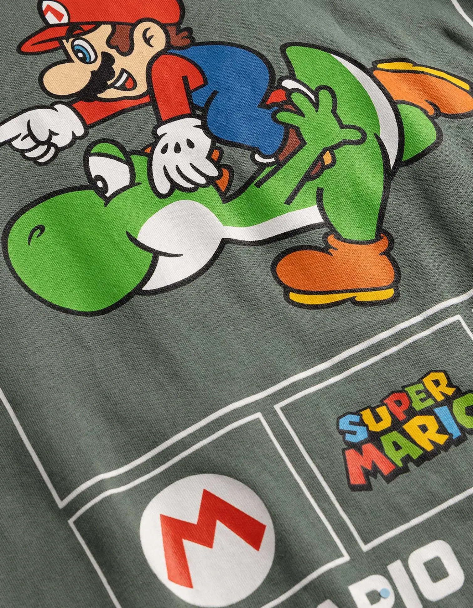 Shirt - Super Mario - dunkelgrün