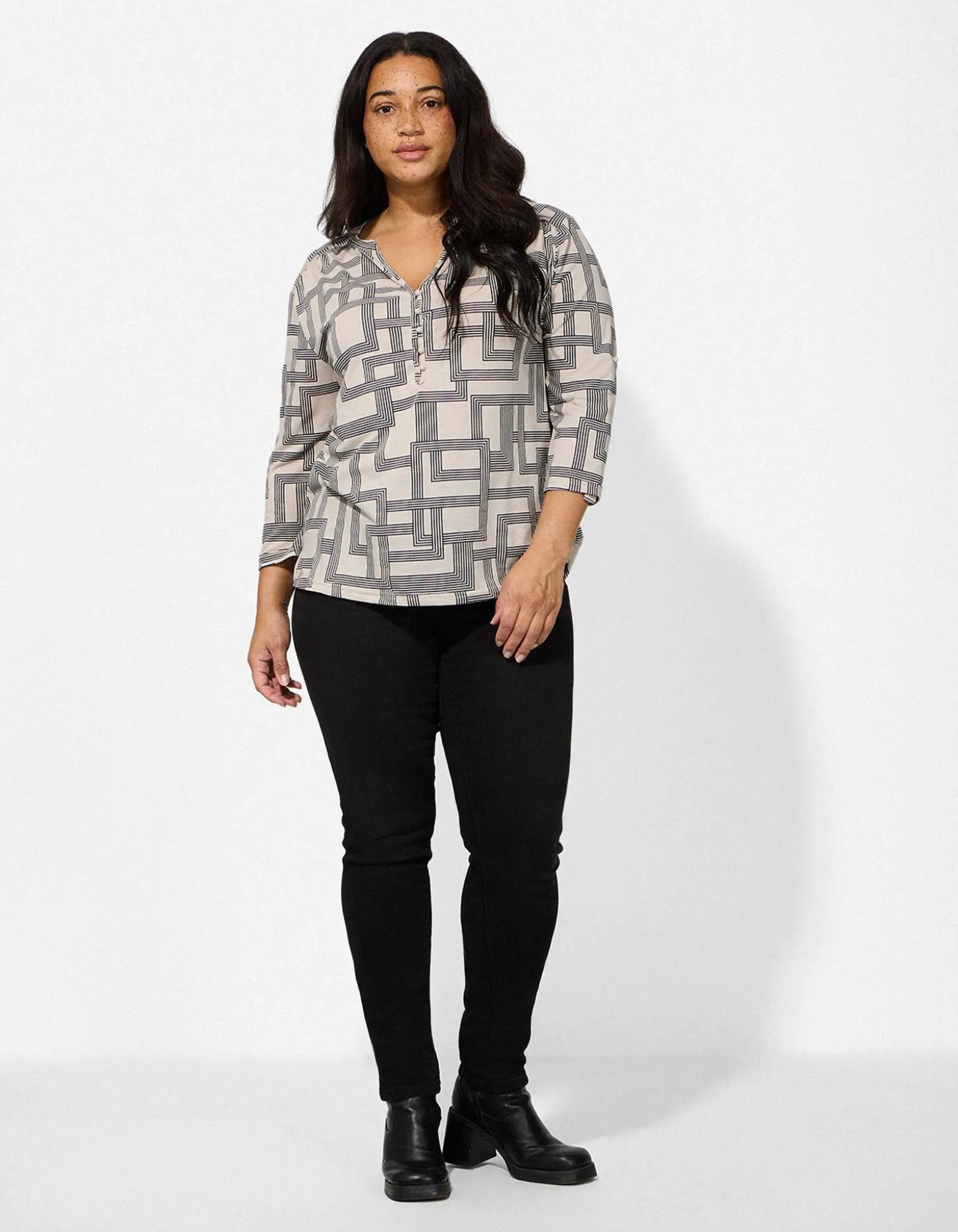 Shirt - Viskose-Anteil - Beige