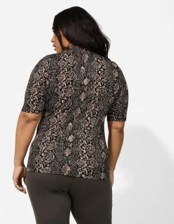 Shirt - Viskose-Mix - schwarz