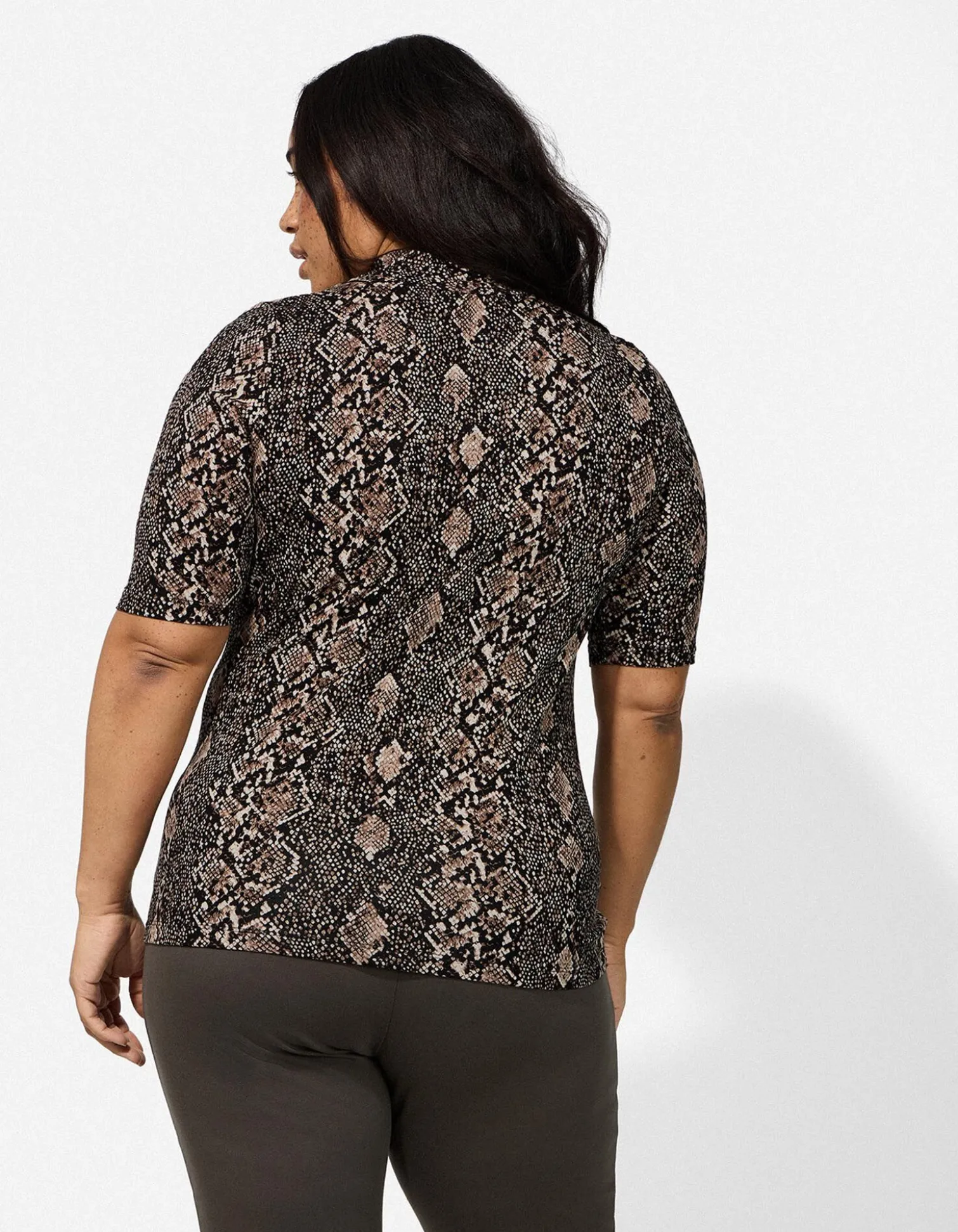 Shirt - Viskose-Mix - schwarz