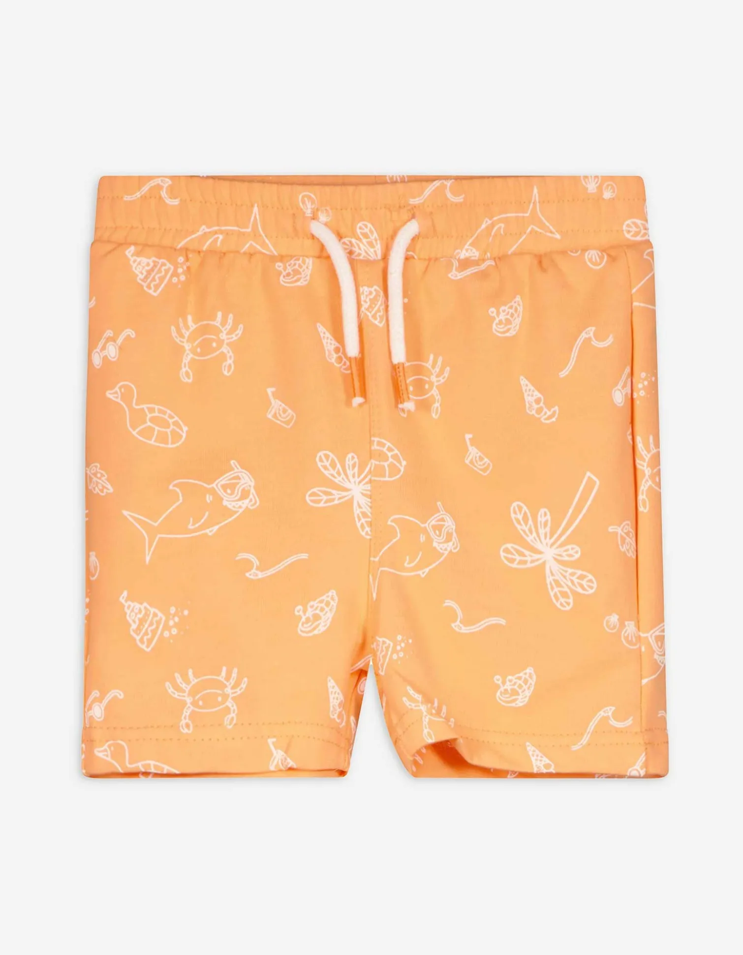 Shorts - Allover-Muster - orange