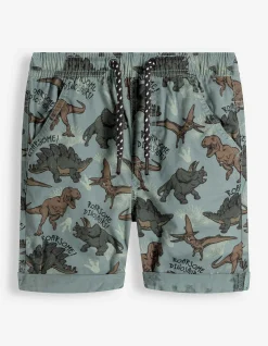 Shorts - Allover-Muster - türkis