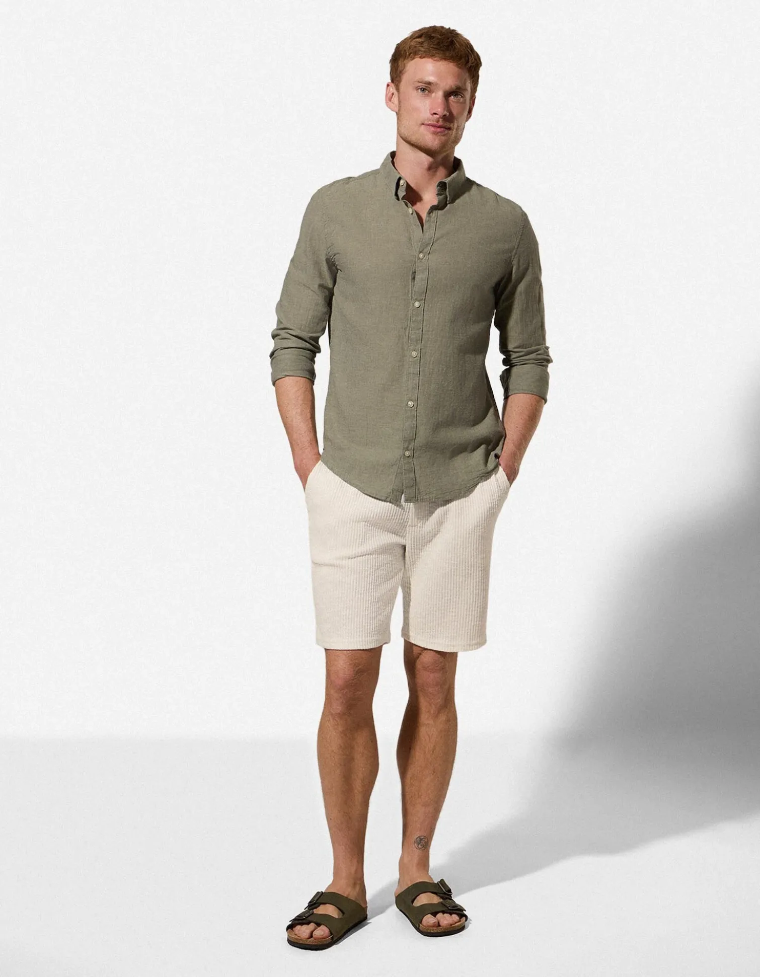 Shorts - einfarbig - weiß