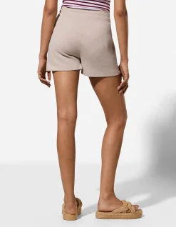 Shorts - Elastischer Bund - beige