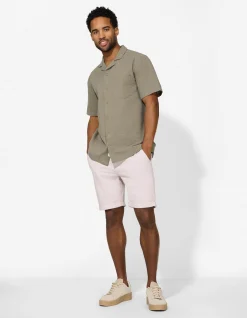 Shorts - Fixierter Beinumschlag - beige