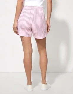 Shorts - Leinen-Mix - weiß