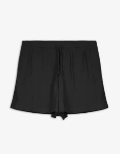 Shorts - Material-Mix - schwarz