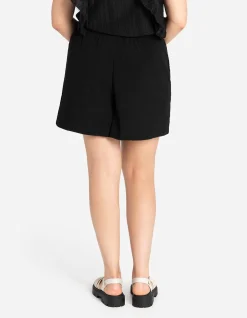 Shorts - Material-Mix - schwarz