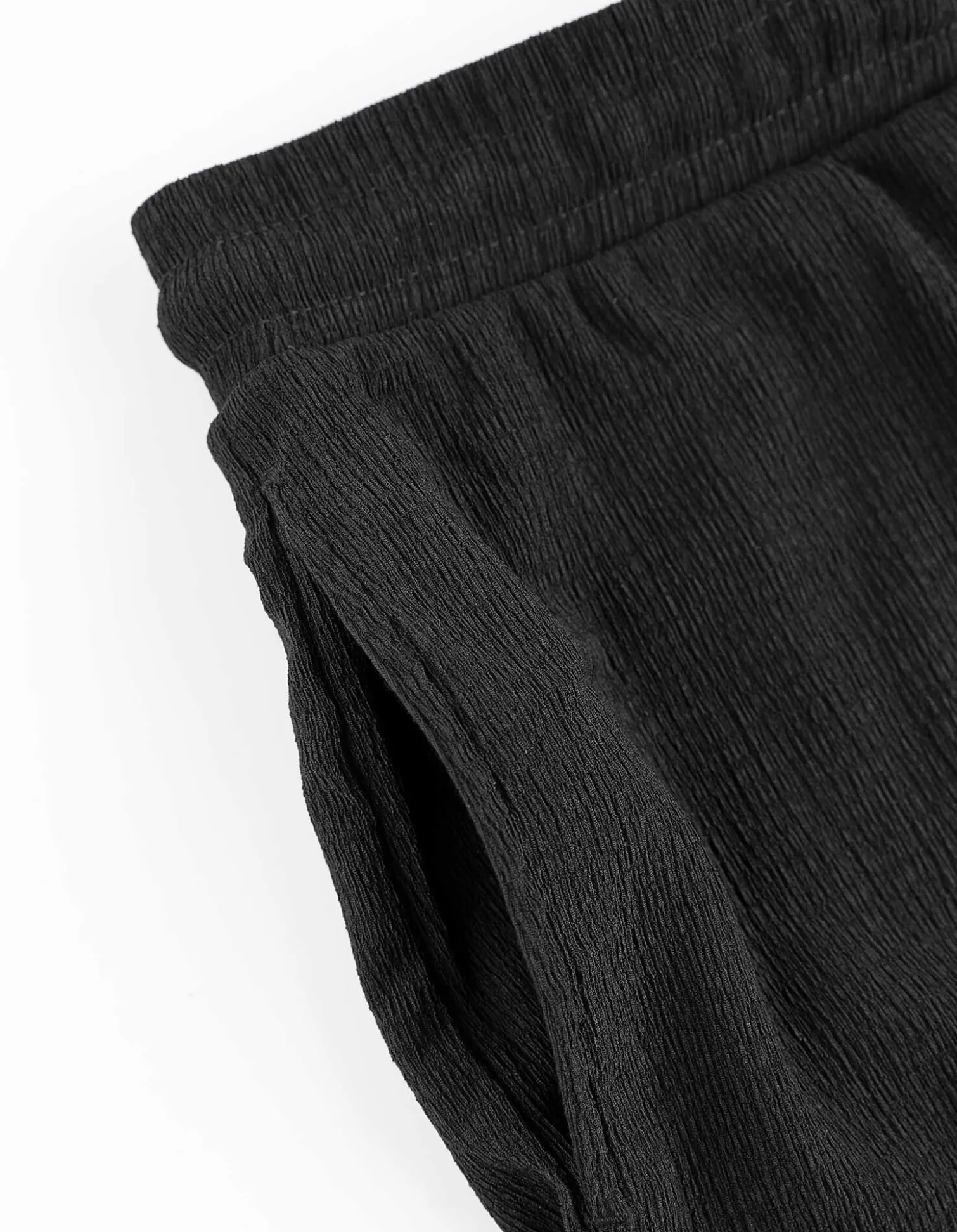 Shorts - Material-Mix - schwarz