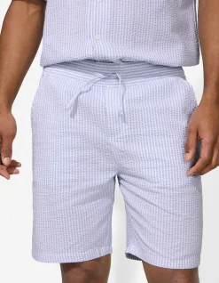 Shorts - Streifen - hellblau