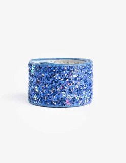 Slap-Armband - Glitzer - blau