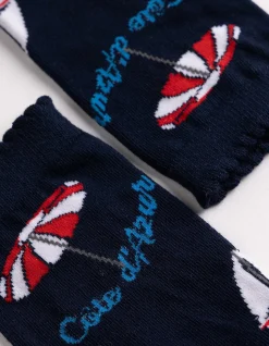 Socken - Allover-Muster - dunkelblau