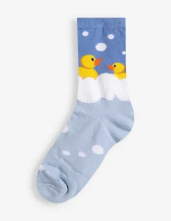 Socken - Allover-Muster - hellblau