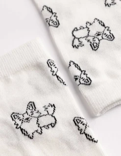Socken - Allover-Muster - weiß
